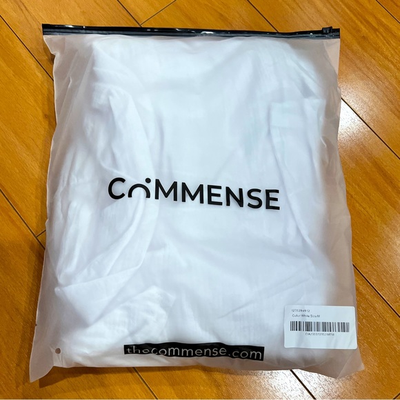 NWT COMMENSE Minimalist Cotton Two Piece Pants Set in White - Picture 5 of 5